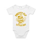 Pretty Fly For A Little Guy, Cool Bee AS Colour Baby Bodysuit White Baby Bodysuit animal Printed In Australia