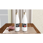 Mum Mode On - White 17oz Stainless Steel Water Bottle White Water Bottle Globally Fulfilled