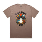 Good Vibes Only, Hippie Mushroom AS Colour Heavy Faded Tee Unisex Faded mushroom Heavy Faded T-shirt Positivity Printed In Australia