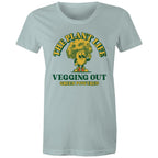 The Plant Life, Vegetarian - Womens T-shirt Pale Blue Womens T-shirt Plants Printed In Australia