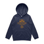 You Matter, Physics Pun - Kids Hoodie Midnight Blue Kids Hoodie Printed In Australia Science