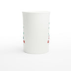 All Booked For Christmas White 10oz Porcelain Slim Mug Porcelain Mug