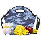 Blue Camouflage - Neoprene Lunch Bag Neoprene Lunch Bag Printed Offshore