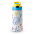 Under The Sea Little Kids Water Bottle blue 350ml Little Kids Water Bottle animal Ocean Printed Offshore
