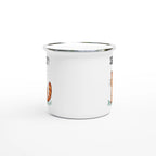 Cat Seriously? - White 12oz Enamel Mug Enamel Mug animal Globally Fulfilled