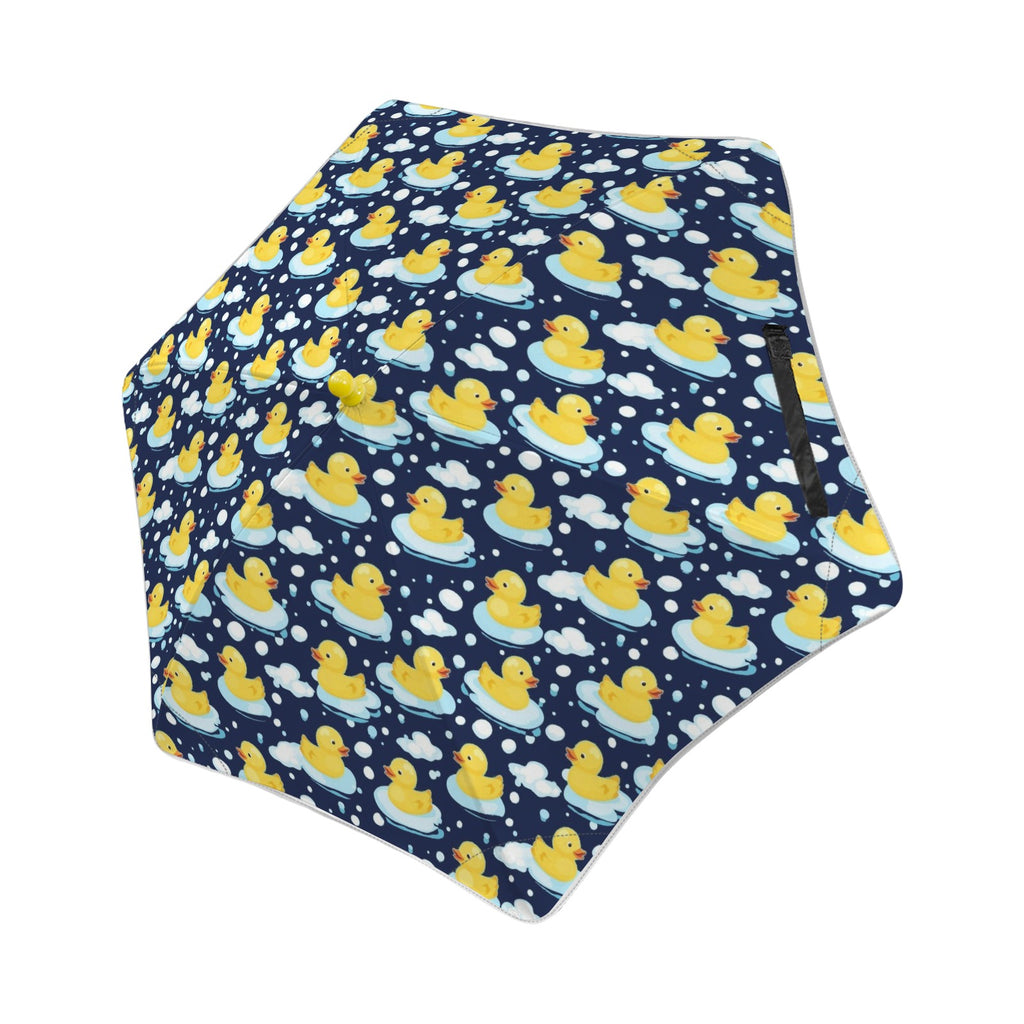 Rubber Ducks On Dark Kids Safe Round Corner Umbrella One Size Kids Safe Round Corner Umbrella animal Printed Offshore
