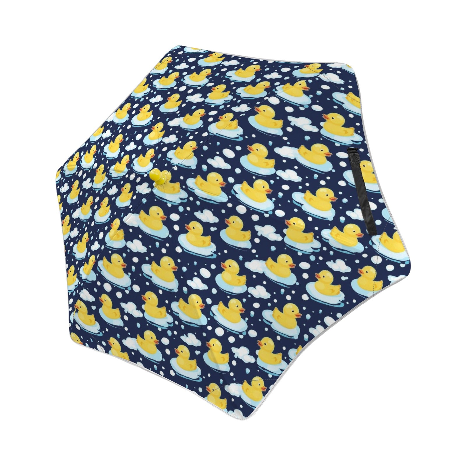 Rubber Ducks On Dark Kids Safe Round Corner Umbrella One Size Kids Safe Round Corner Umbrella animal Printed Offshore