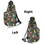 Bright Floral And Leaves Multi-Function Backpack, Nappy / Diaper Bag Multi-function Backpack, Nappy / Diaper Bag Plants Printed Offshore