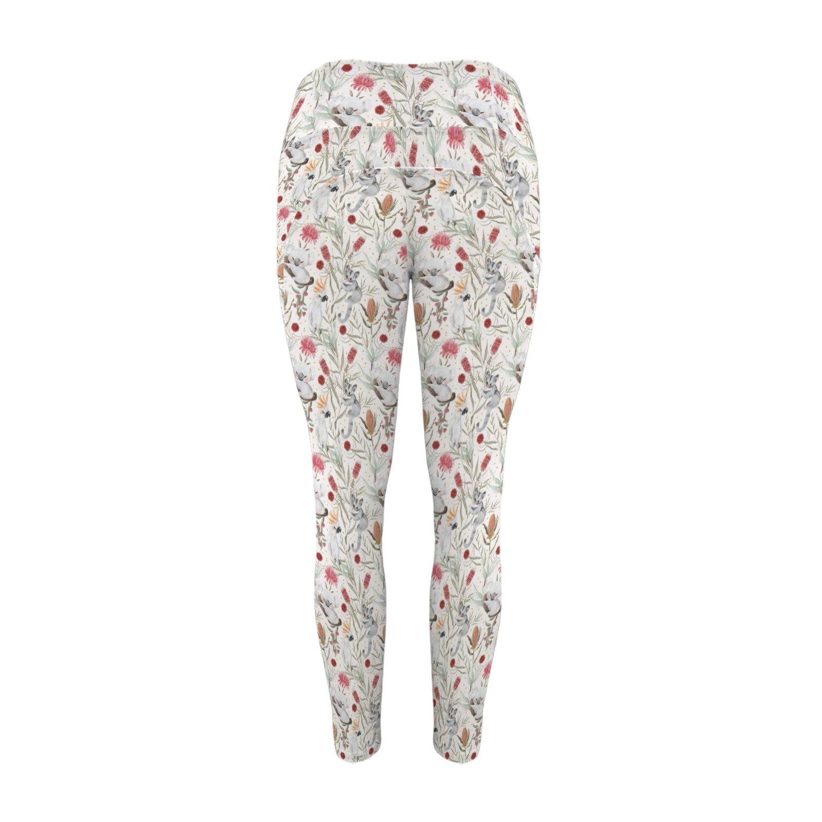 Australian Plants And Animals Women's High Waist Pockets Yoga Leggings