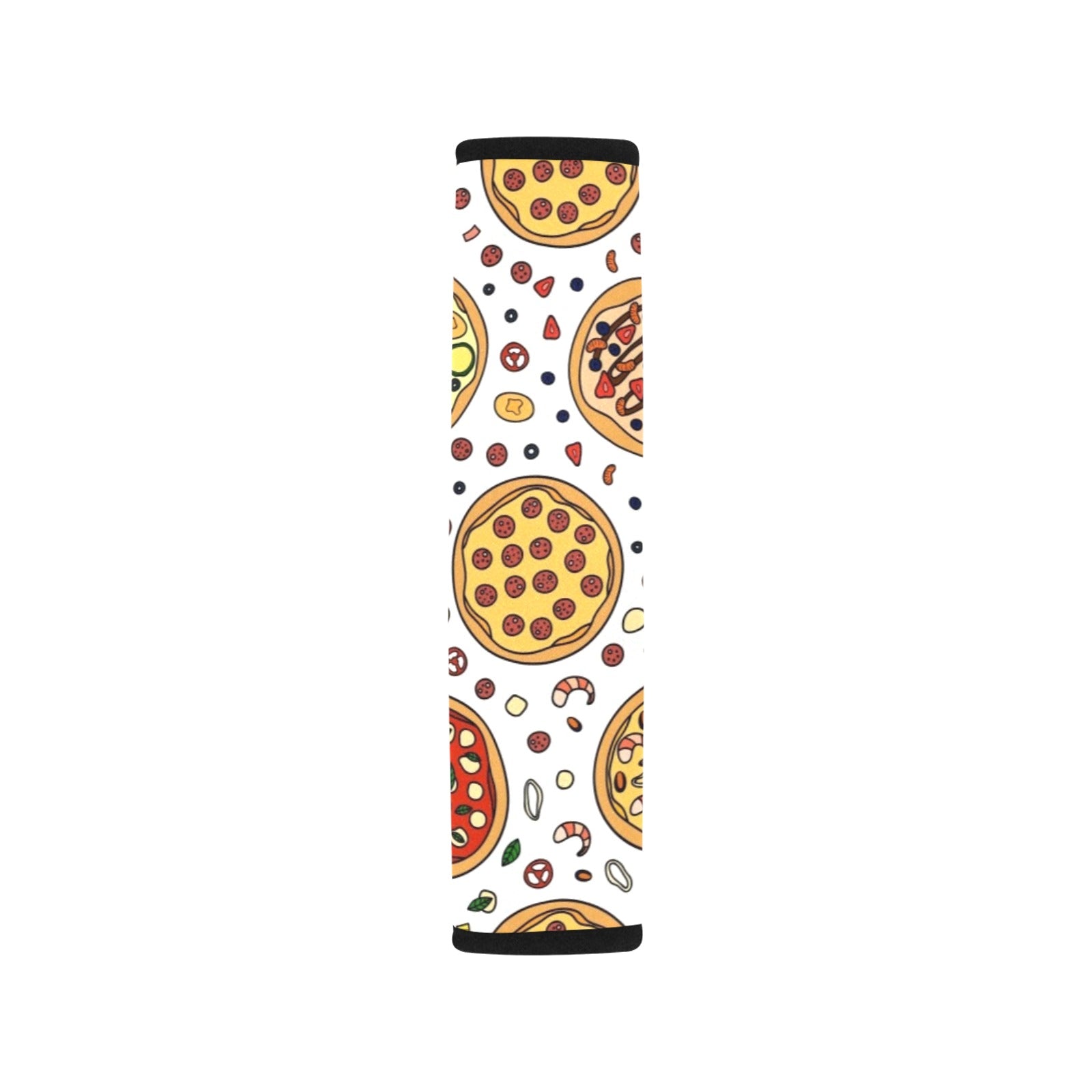Round Pizzas On White Car Seat Belt Cover 7''x10'' (Pack of 2) Car Seat Belt Cover 7x10 (Pack of 2) Food Printed Offshore