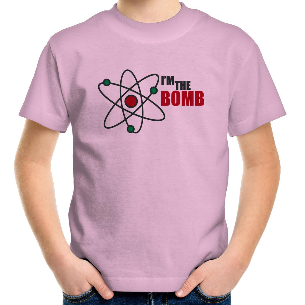 I'm The Bomb, Atom - Kids Youth T-Shirt Pink Kids Youth T-shirt Printed In Australia Science