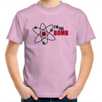 I'm The Bomb, Atom - Kids Youth T-Shirt Pink Kids Youth T-shirt Printed In Australia Science