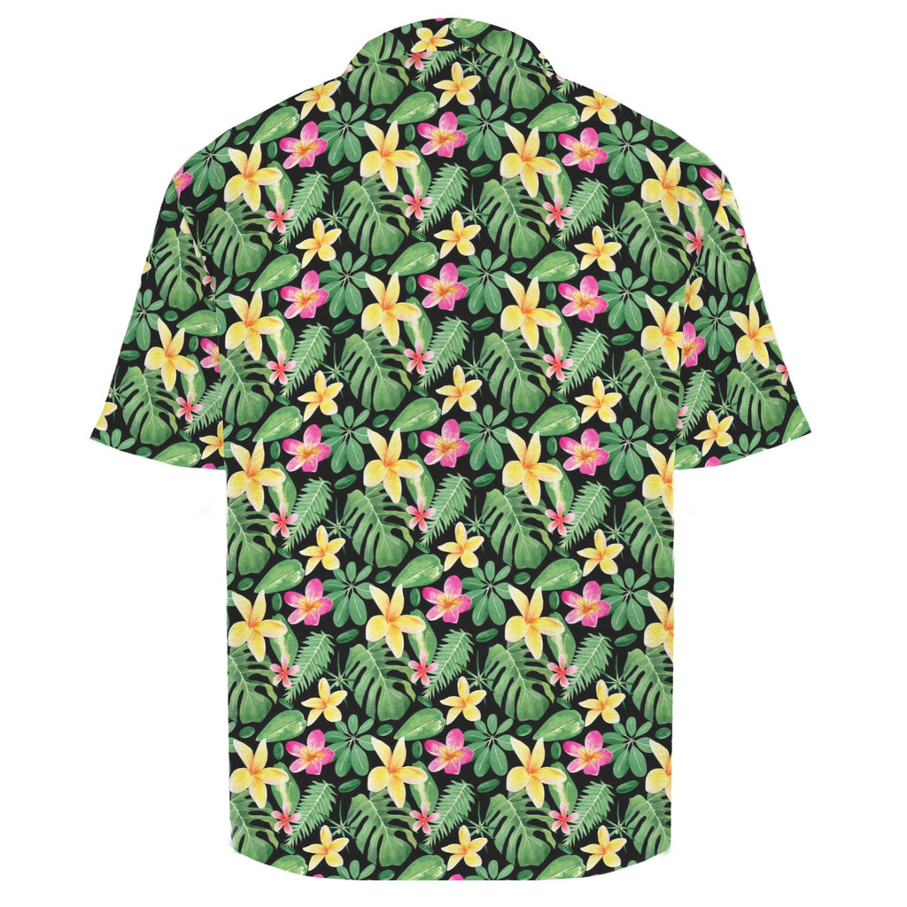 Frangipani Men's Crinkle Hawaiian Shirt