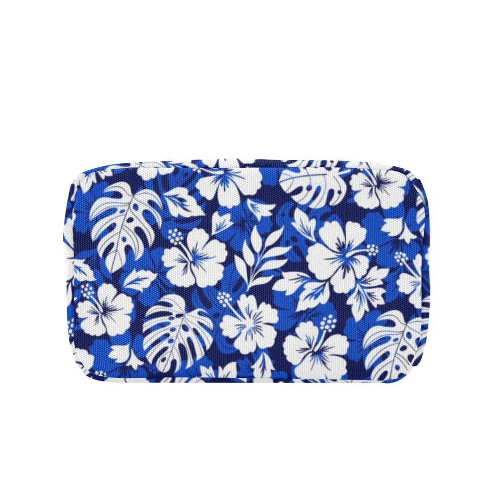 Blue Hawaiian Floral - Zipper Lunch Bag Zipper Lunch Bag Printed Offshore