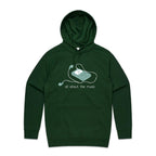 All About The Music, Earbuds - Mens Hoodie Forest Green Mens Hoodie Music Printed In Australia