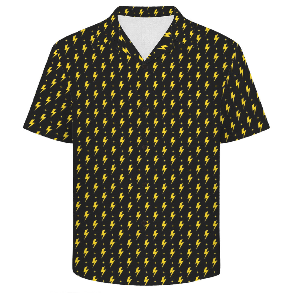 Yellow Lightning Men's Crinkle Hawaiian Shirt