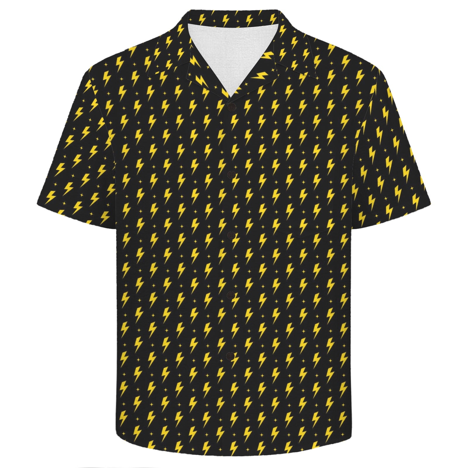 Yellow Lightning Men's Crinkle Hawaiian Shirt
