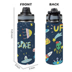 Alien Space - Insulated Water Bottle with Dual-Use Lid (18oz) Insulated Water Bottle with Dual-Use Lid (18oz) Printed Offshore Sci Fi