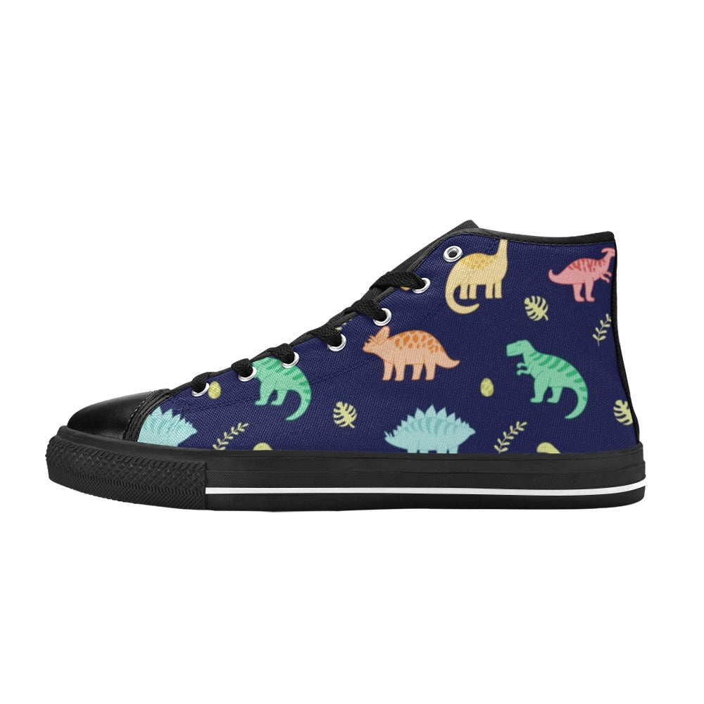 Dinosaurs - Men's High Top Canvas Shoes