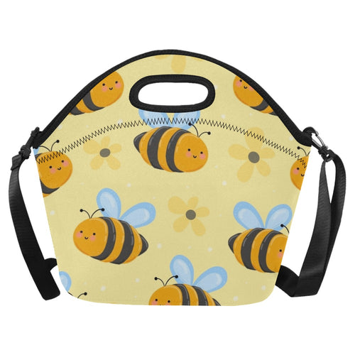 Bright Bees - Neoprene Lunch Bag One Size Neoprene Lunch Bag Printed Offshore