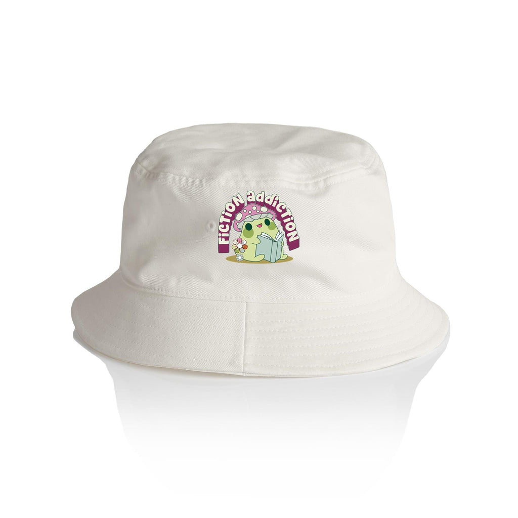 Fiction Addiction - AS Colour Bucket Hat Ecru One Size As Colour Bucket Hat Printed In Australia Reading