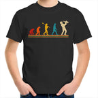 Saxophone Player Evolution - Kids Youth T-Shirt Black Kids Youth T-shirt Music Printed In Australia