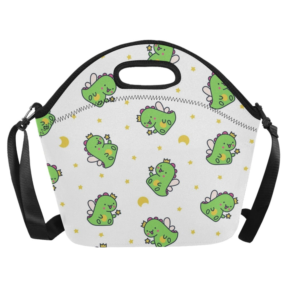 Dinosaur Fairy Neoprene Lunch Bag/Large (Model 1669) Neoprene Lunch Bag animal Printed Offshore