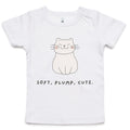 Cat, Soft, Plump, Cute - Baby T-shirt White Baby T-shirt animal Printed In Australia