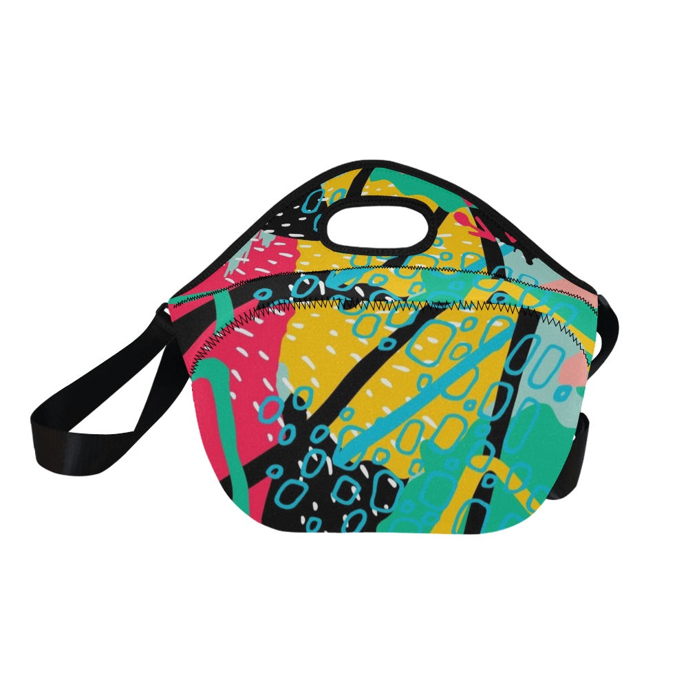 Bright And Colourful - Neoprene Lunch Bag Neoprene Lunch Bag Printed Offshore