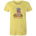 Travel Is Always A Good Idea - Womens T-shirt Yellow Womens T-shirt Printed In Australia