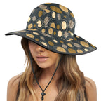 Planets Wide Brim Bucket Hat Wide Brim Bucket Hat Printed Offshore Space
