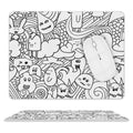 Black And White Creatures Leather Mouse Pad white One size Leather Mouse Pad Printed Offshore Sci Fi