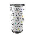 Music Time - 20oz Mobile Tumbler with Lid (Black Lock) One Size 20oz Travel Mug Music Printed Offshore