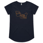 Barista, Coffee - Womens Scoop Neck T-Shirt Navy Womens Scoop Neck T-shirt Coffee Printed In Australia