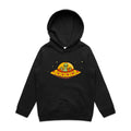 Alien Pizza - Kids Hoodie Black Kids Hoodie Printed In Australia