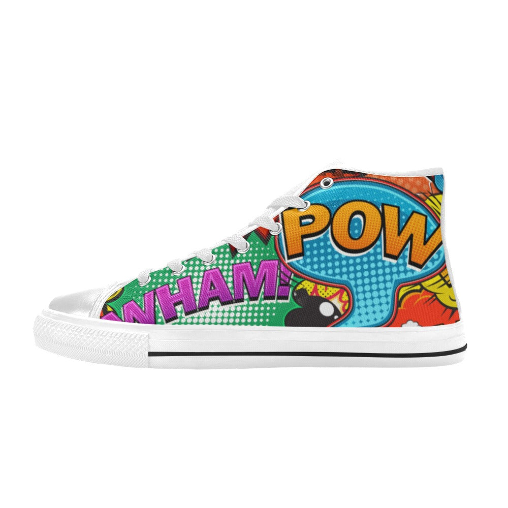 Comic Book 2 - Men's High Top Canvas Shoes