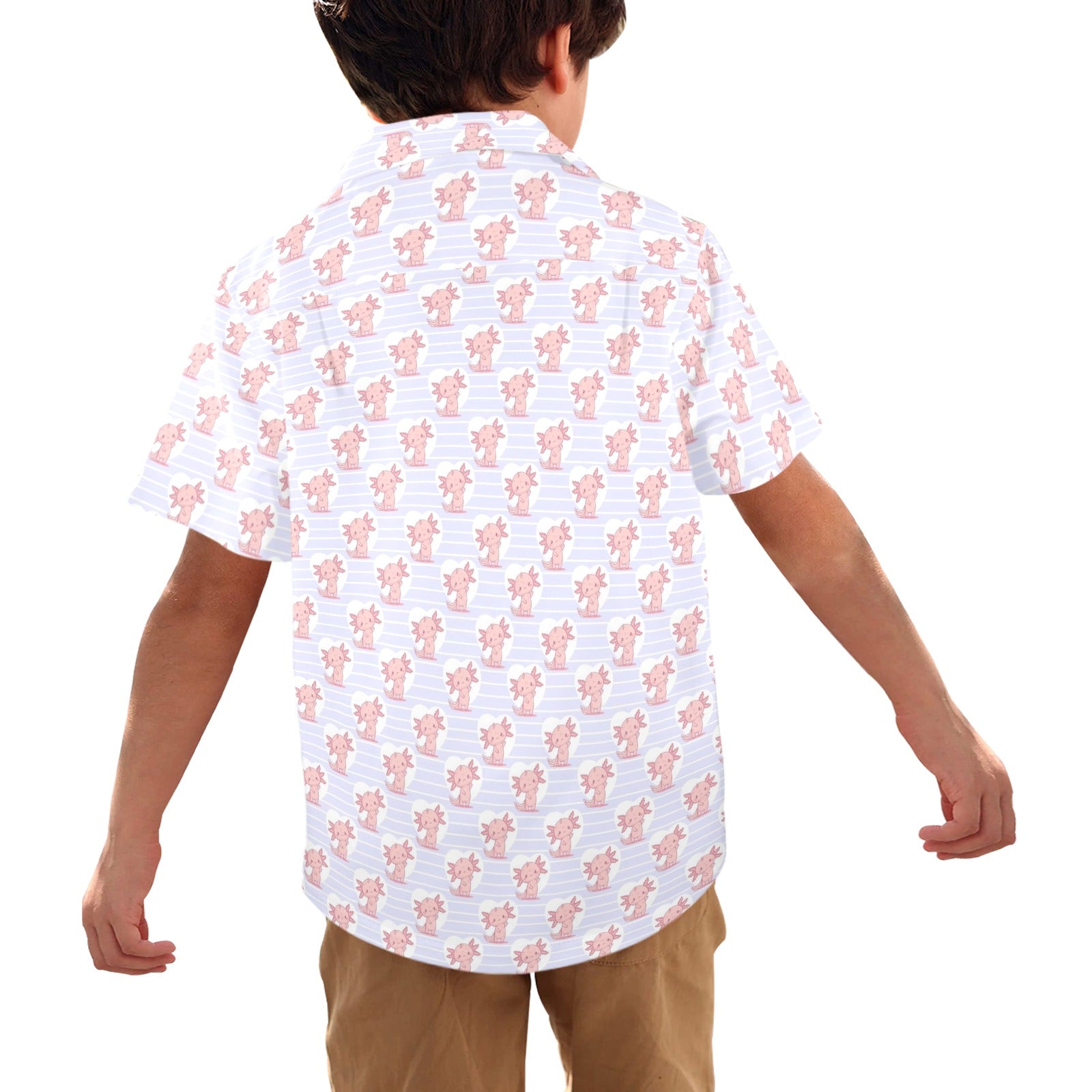 Axolotl Love Junior Kids Hawaiian Shirt