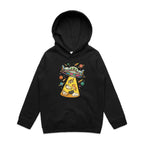 UFO Cat Abduction Kid's AS Colour Hoodie Black Kids Hoodie animal Printed In Australia Sci Fi