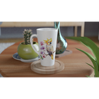 Personalise - Cockatoo, Australian Birds - White Latte 17oz Ceramic Mug Personalised Latte Mug animal Globally Fulfilled