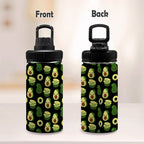 Cute Avocados - Kids Water Bottle with Chug Lid (12 oz) Kids Water Bottle with Chug Lid Food Printed Offshore