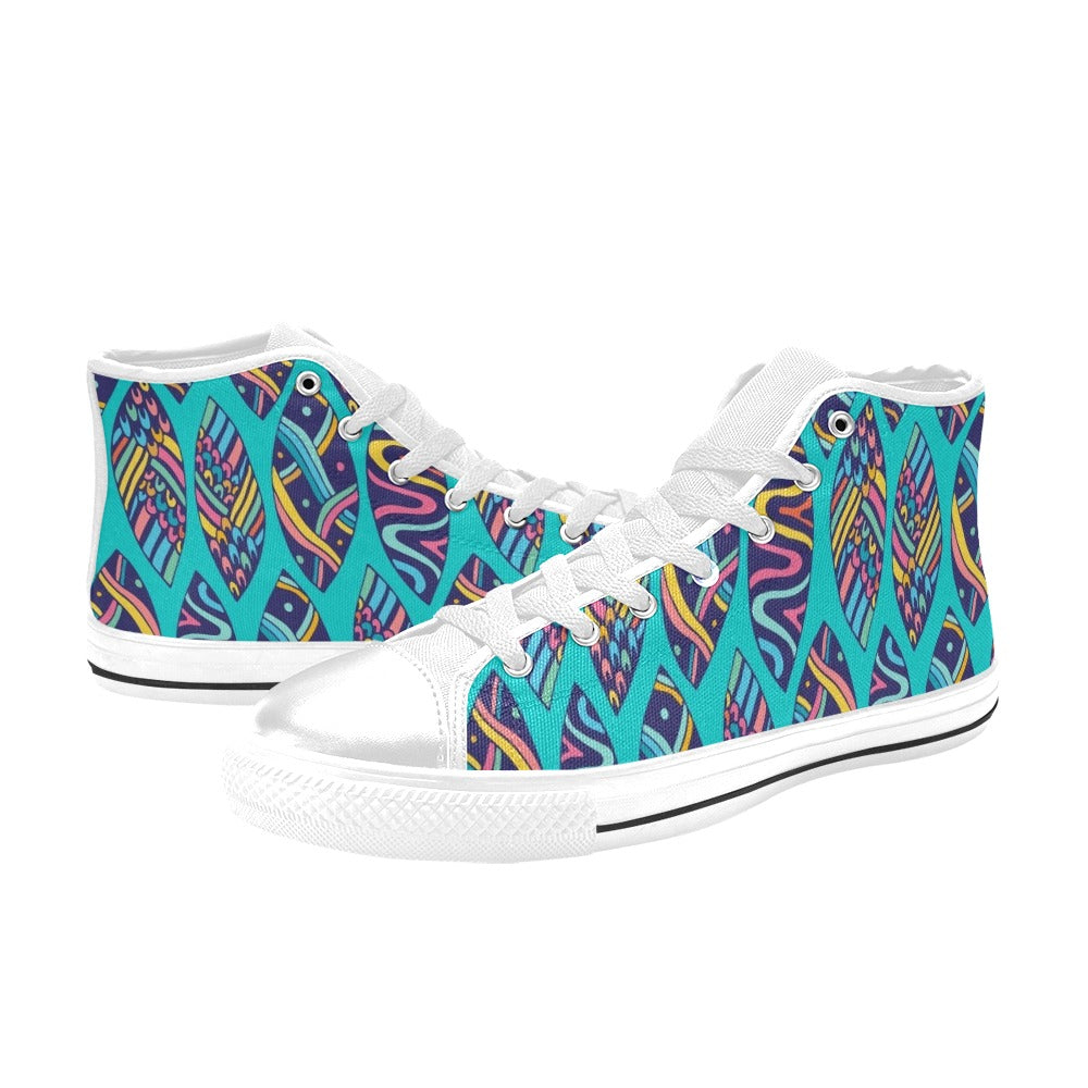 Surfboards - Men's High Top Canvas Shoes