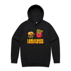 I Only Have Fries For You, Hamburger And Fries - Mens Hoodie Black Mens Hoodie Food Printed In Australia