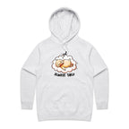 Always Tired - Womens Hoodie White Marle Womens Hoodie animal Printed In Australia