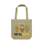 They All Matter Solid Liquid Gas Canvas Tote Bag Khaki One Size Tote Bag Printed In Australia Science