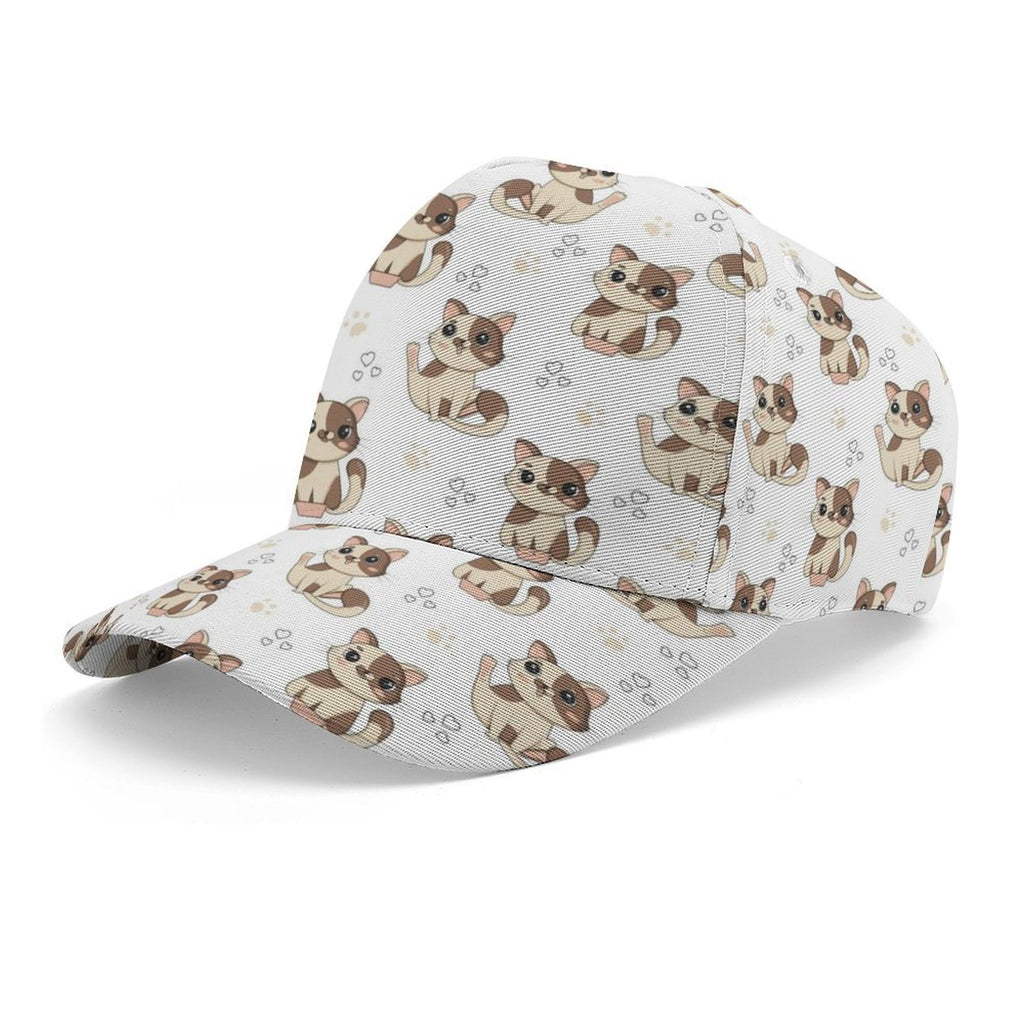 Cheeky Cats Kids Baseball Cap white One size Kids Baseball Hat animal Printed Offshore