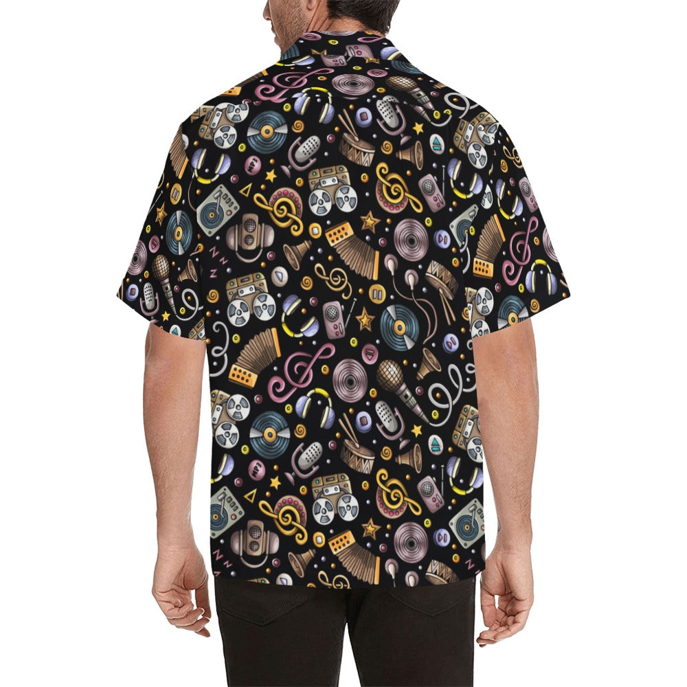 Retro Music Mix - Mens Hawaiian Shirt