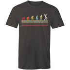 Trumpet Player Evolution - Mens T-Shirt Charcoal Mens T-shirt Music Printed In Australia