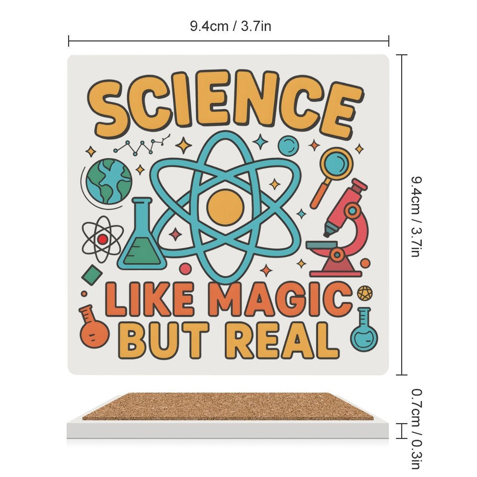 Science, Like Magic But Real Ceramic Coasters (Square) Ceramic Coasters Printed Offshore Science