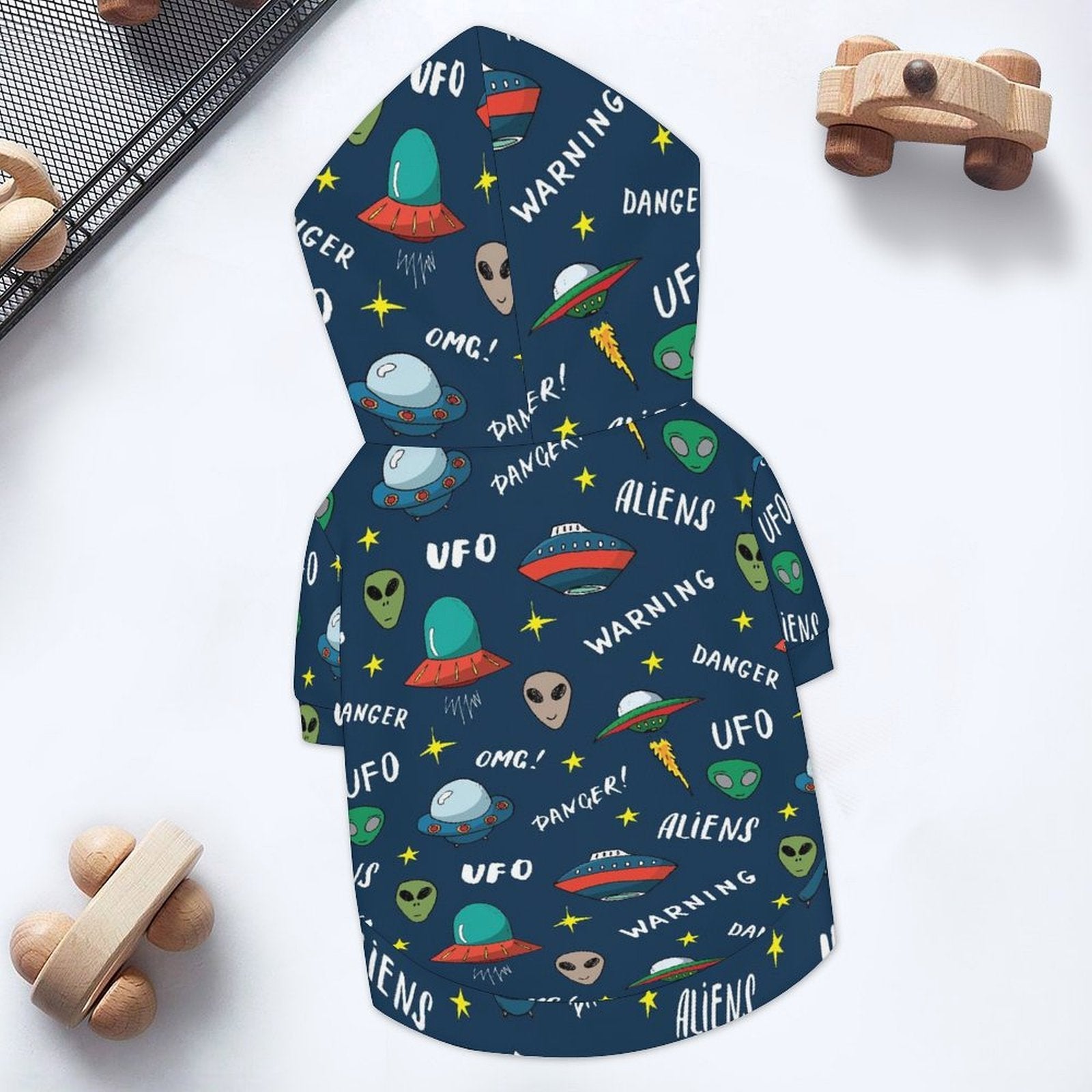 UFO's And Aliens Pet Hoodie (Small Size)