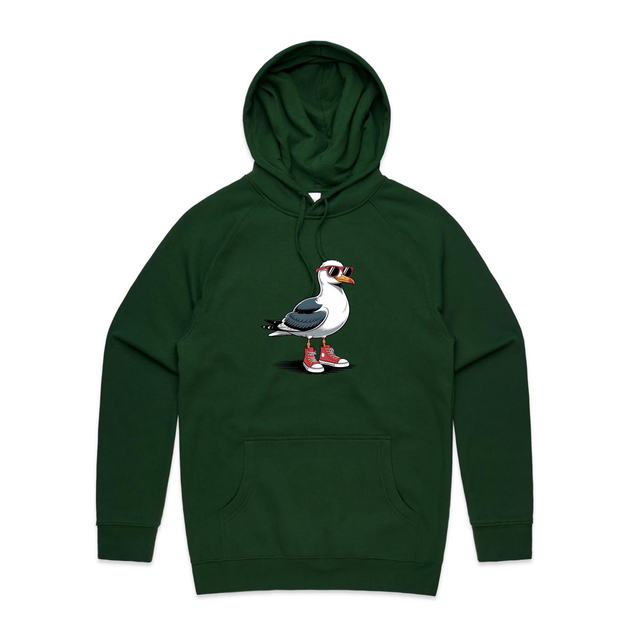 Seagull With Sunglasses And High Tops Men's AS Colour Hoodie